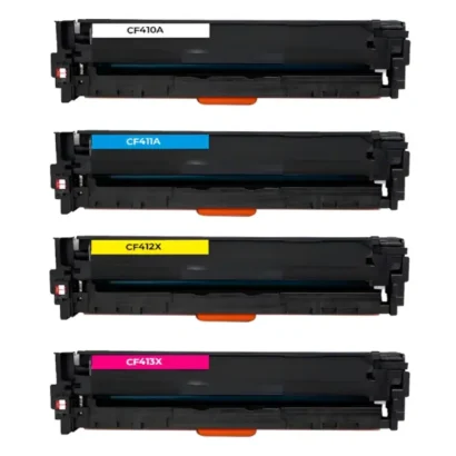 Pack 4 Tóner CF410A Negro Cian Magenta Amarillo Compatible con M452 M477 M377