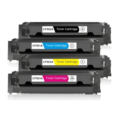 Kit 4 Toner Genéricos Compatibles Cf500a Pro M254 M280 M281 Negro, Cyan, Amarillo, Magenta